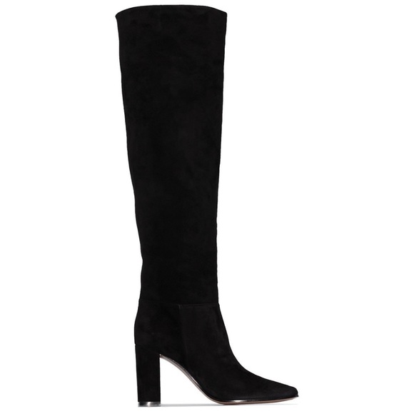 Gianvito Rossi. 85 over-the-knee boots. Black suede.